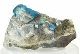 Vibrant Blue Cyanotrichite with Cubic Fluorite - China #238830-1